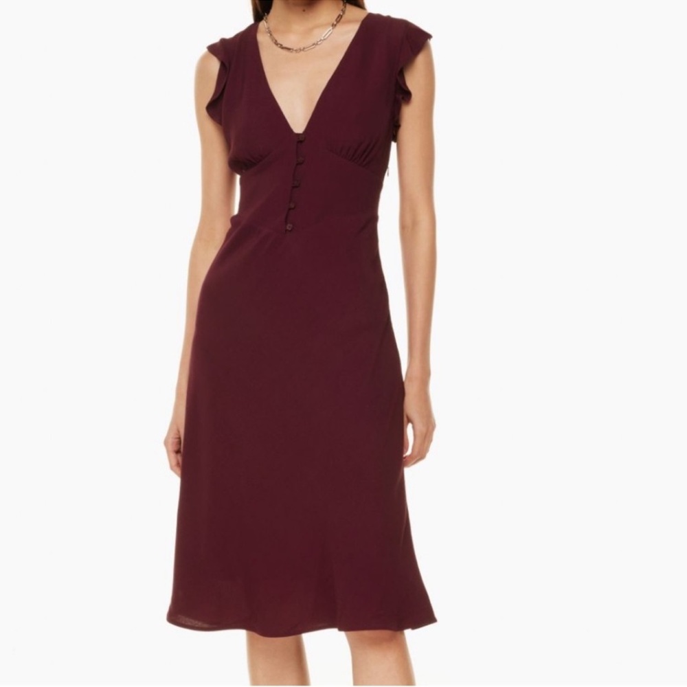 Aritzia Sundays Best Exude Dress Maroon Size 0
